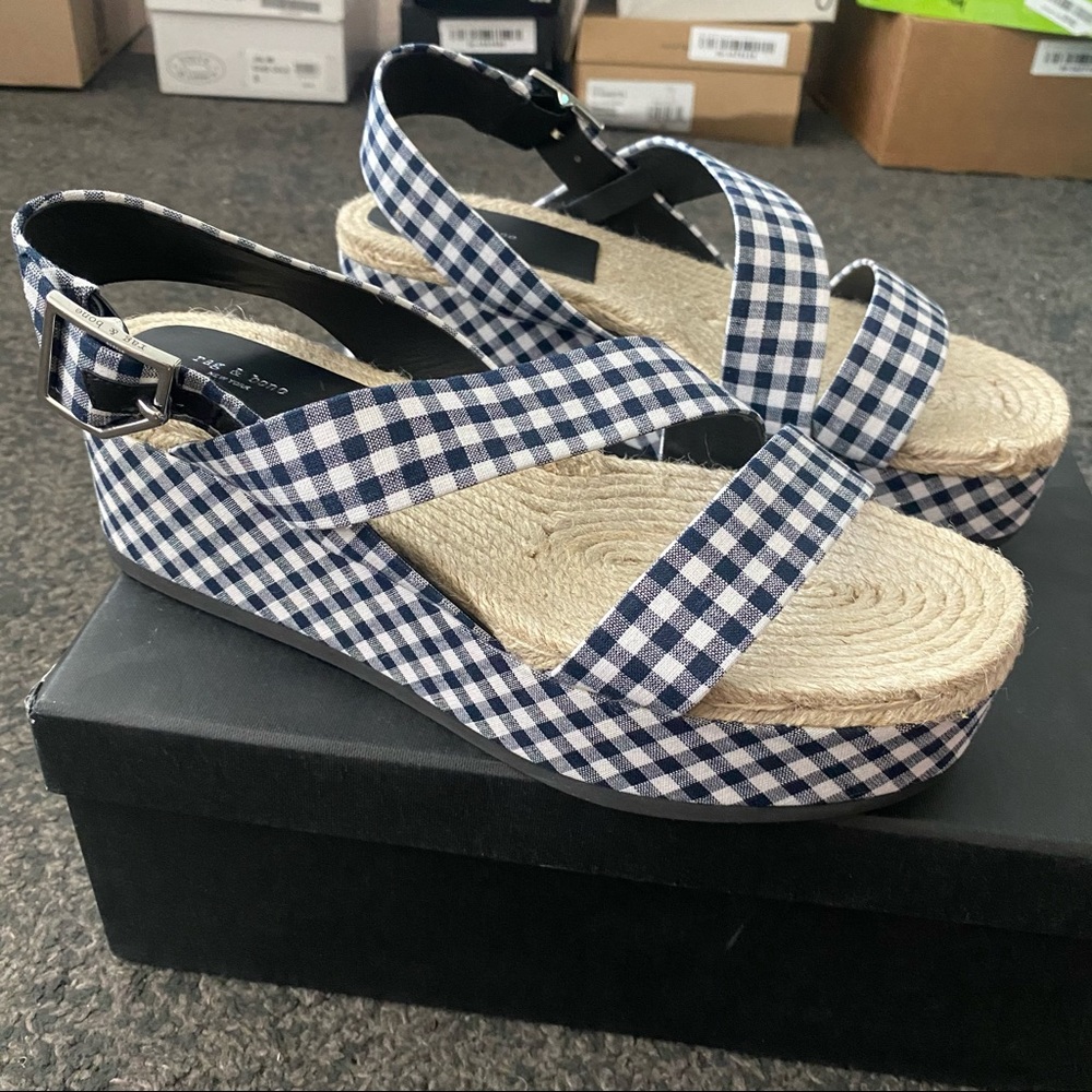 Rag & Bone Megan checkered Espadrilles sandals - Picture 2 of 9